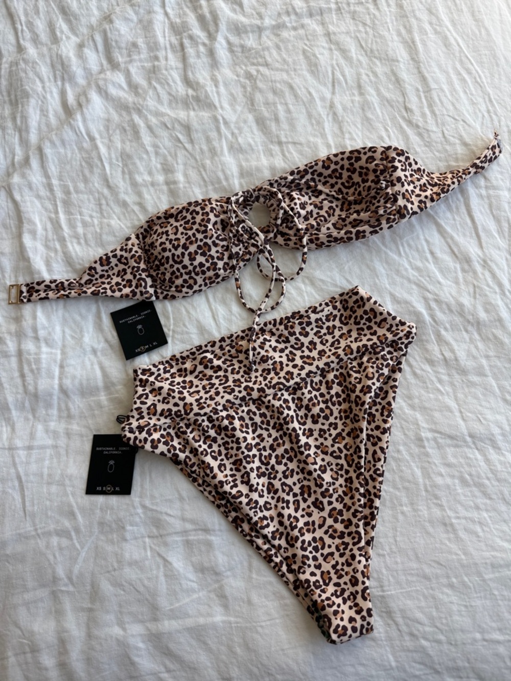 Skatie Leopard Print Bikini Set - Jean Top & Freya Bottom